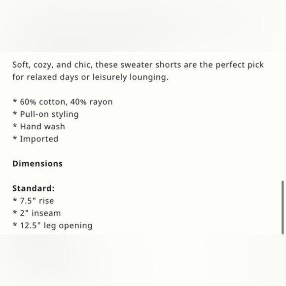 NWT Size M - Daily Practice by Anthropologie Sweater Shorts - Picture 4 of 16